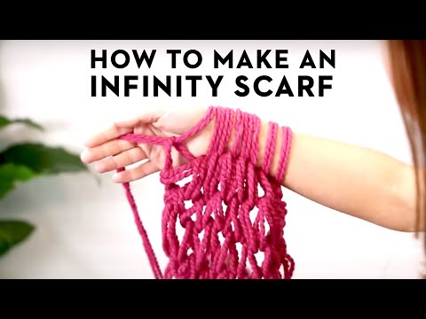 How To Make An Infinity Scarf For Beginners With Just Yarn By Arm-Knitting | Good Housekeeping