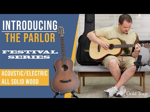 Gold Tone GT-Parlor-BR All Solid Wood Solid Sitka Spruce Top Mahogany Neck 6-String Acoustic-Electric Guitar w/Gig Bag image 12