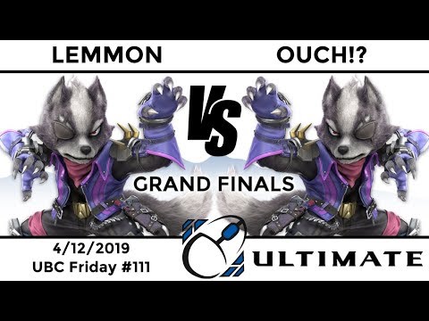 UBC Friday #111: Grand Finals - Lemmon (Wolf, Peach) vs Ouch!? (Wolf, Chrom, Ike)