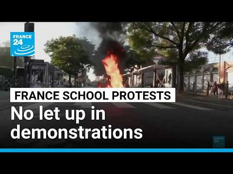 French school protests continue with larger demonstrations set for Tuesday
