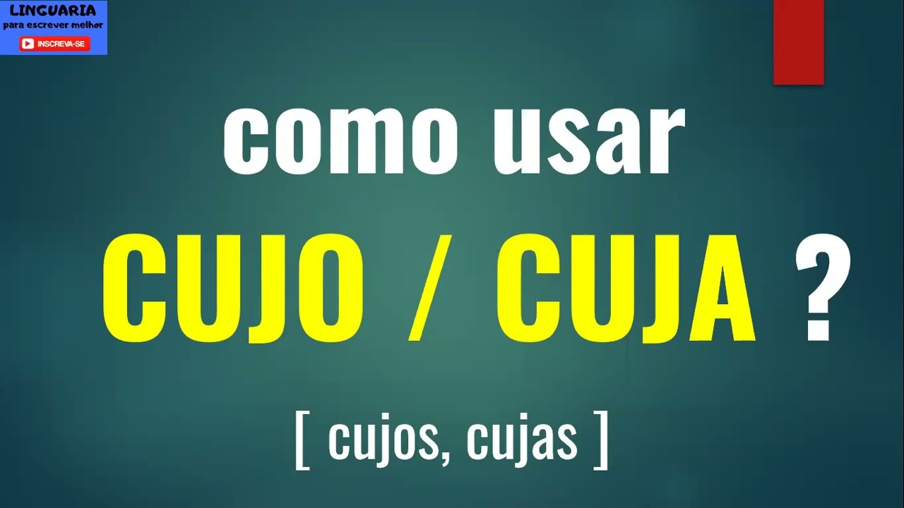 Uso do pronome relativo CUJO [cujo, cuja, cujos, cujas]
