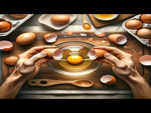 How to Crack Eggs - Culinary Basics - Method 1