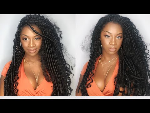 HOW TO DO FAUX LOCS ! Using ZURY GODDESS BRAID LOOP CROCHET LOCS DEEP CURL 26 INCH