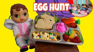Packing Easter theme lunchbox for baby alive doll Abby