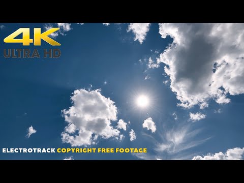 Blue Sky Sun Clouds Time lapse Background video 4K | No copyright footage | Free Download #6