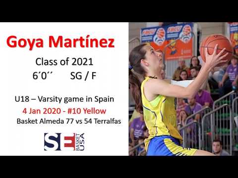 Goya Martinez #10 YELLOW 4Jan20 U18 Almeda 77 vs 54 Terralfas
