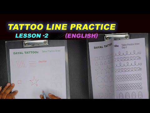 Tattoo Line Practice || Lesson-2 (English)