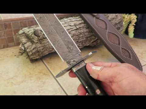 DKC-1102 King Arthur Bowie Dagger  DKC Knives Custom Hand Made Damascus Hunting  Bowie Knife