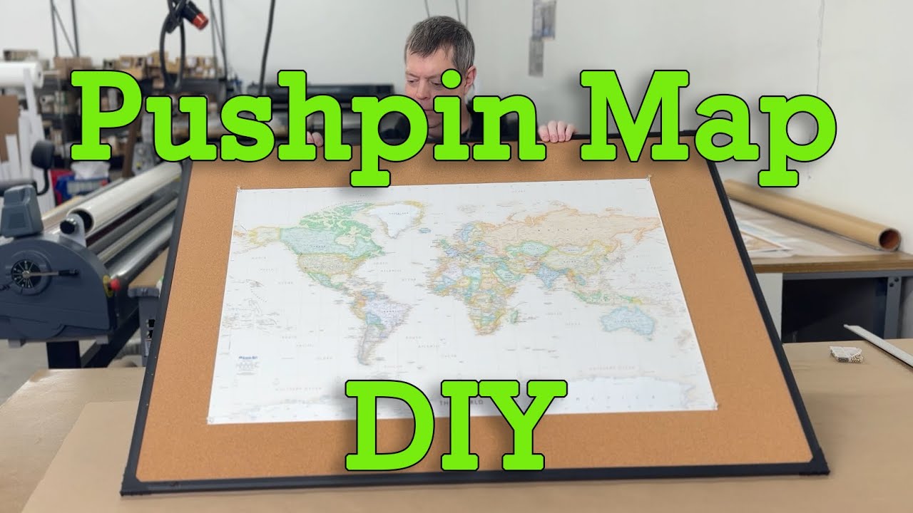 Pushpin Map DIY - How to make a push pin map at home for less $$