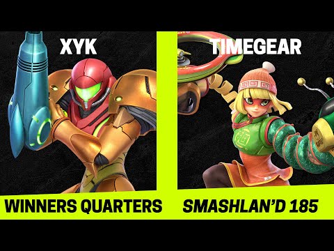 SmashLAN'd 185 Winners Quarters - XYK (Samus) vs TimeGear (Min Min) - SSBU Tournament