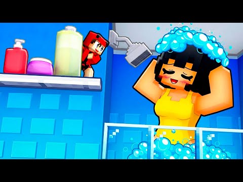 Becoming SMALL to SPY AURORA in Minecraft…