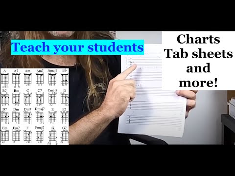 Music Teachers Muse: Season 1, Ep 8: Teaching your students Tabs,Chord Charts, Fretboard Diagram