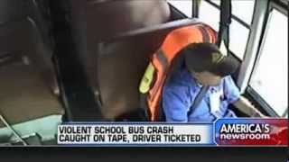 preview picture of video 'School Bus Accident Caught on Tape'