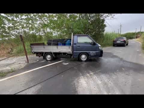 載運廚餘車輛前往焚化爐前清消情形