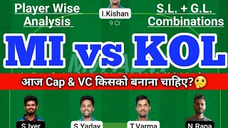 MI vs KOL Fantasy Team Prediction | MI vs KKR IPL T20 09 May | MI vs KOL Today Match Prediction