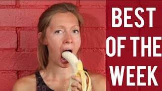 Funny girl with banana and other fails. The best fails. August. Week 2.
