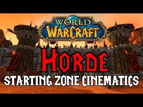 WoW Classic Horde Starting Zone Cinematics ALL RACES!
