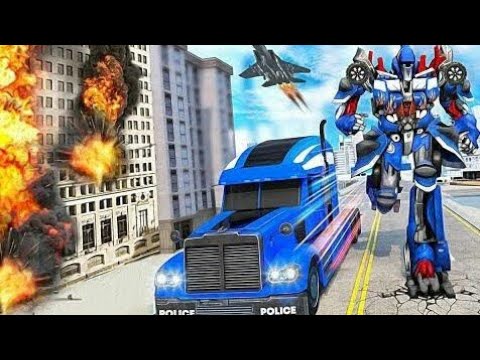 POLICE TRUCK ROBOT TRANSFORMATION GAME  ##CHARI GAMES
