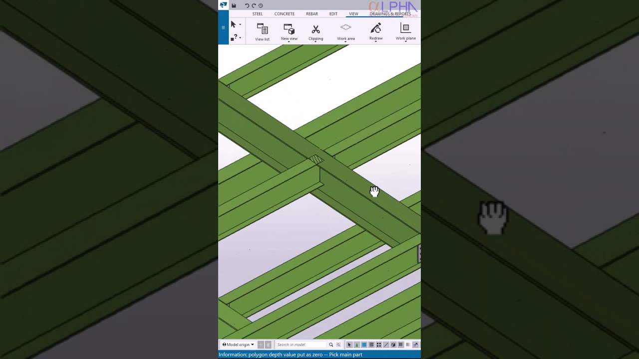 Create beam to beam connection in Tekla Structures  #teklastructures #architecture #construction