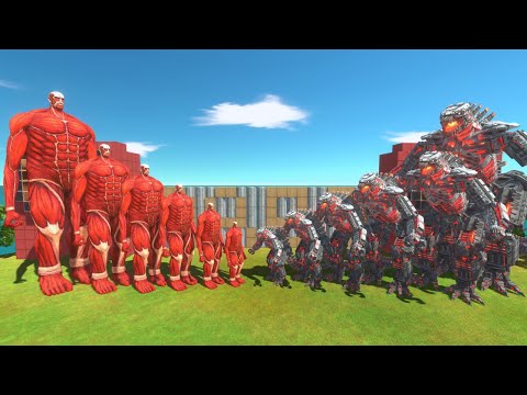 Growing COLOSSAL TITAN vs Growing MECHAGODZILLA 2021 - Animal Revolt Battle Simulator