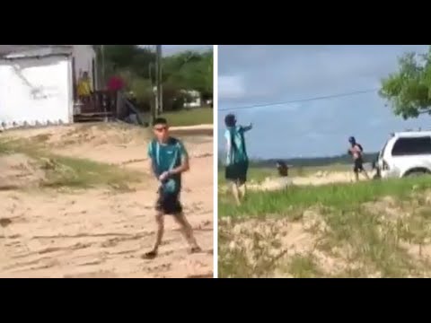 Hombre fue detenido por realizar disparos en plena playa