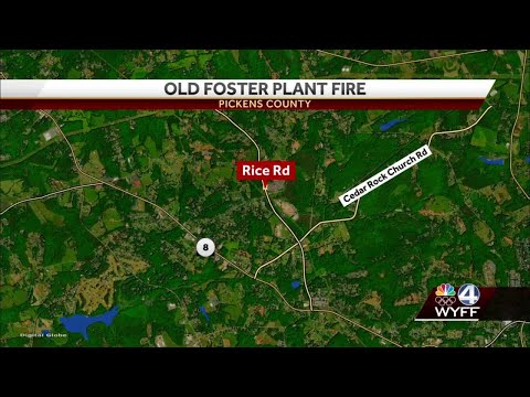 Former plant catches on fire in Pickens County, fire officials say