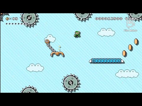 Blue Platform Jumping Skills V by eliahSMM SMM2