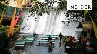 Eat At A Restaurant That&#39;s Literally In A Waterfall