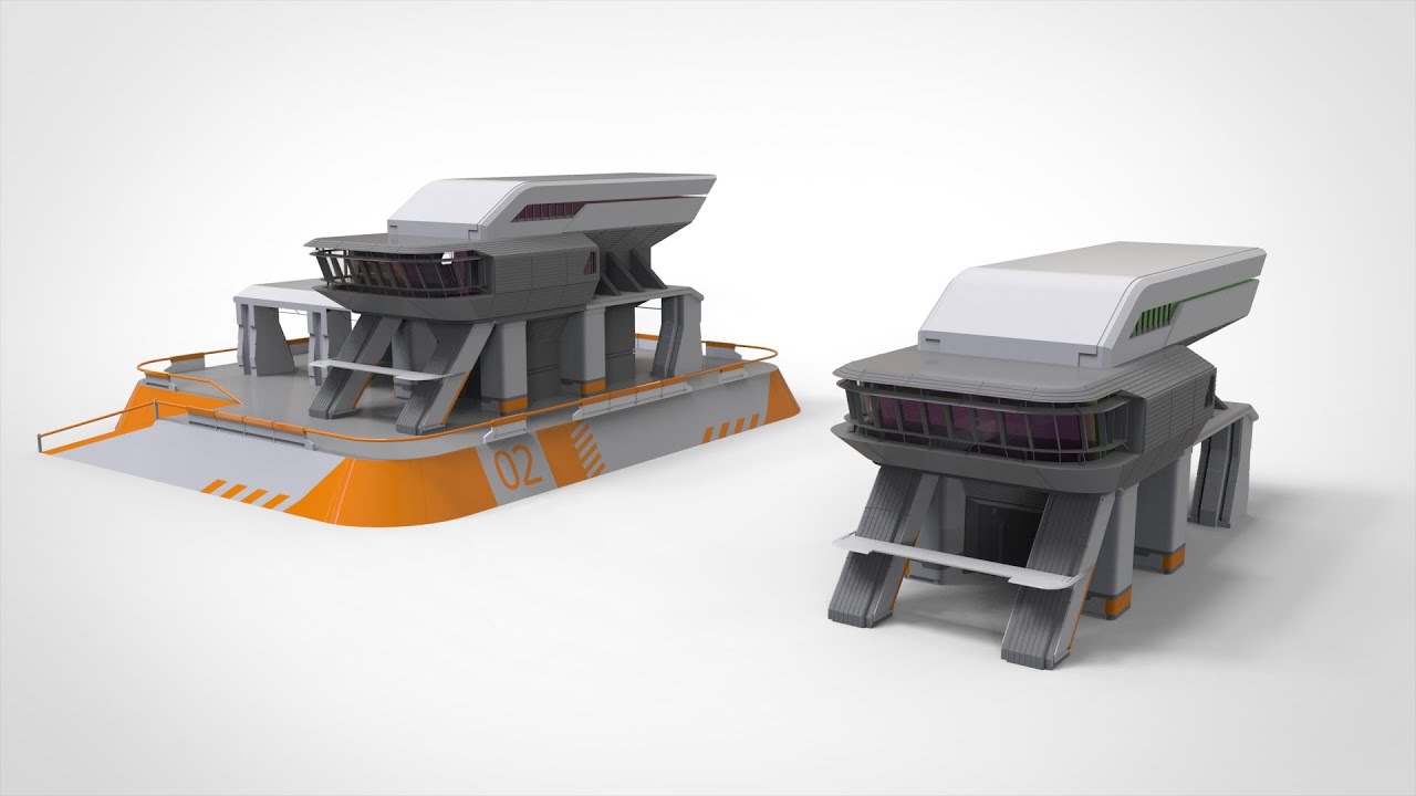 Sci-fi architecture 3 3D Model