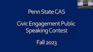CAS Fall 2023 Public Speaking Contest Finals