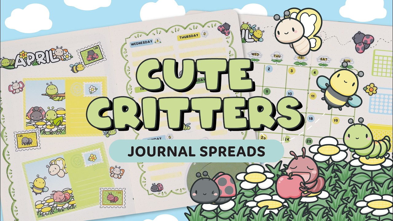 JOURNAL WITH ME: 🐛🐞 ft. Cute Critters | Hubman and Chubgirl