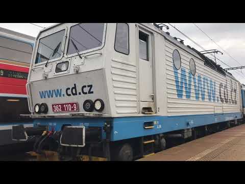 [4K] ČD 362.110 Vychutnávkový rozjezd ve stanici Benešov u Prahy