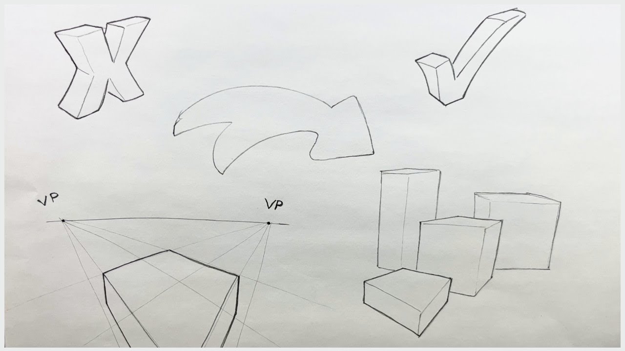 From Grids to Freedom: 4 Steps to Intuitive Perspective Drawing!