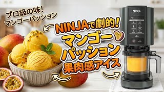 🇳🇿【プロ級の味】話題のNINJAで劇的美味!果肉感たっぷりの濃厚マンゴーパッションアイス作ってみた!