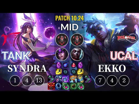 TLN Tank Syndra vs KT Ucal Ekko Mid - KR Patch 10.24