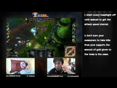 LolClass Pro Tips - CLG Doublelift AD Guide to Twitch in Lane