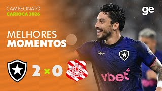 BOTAFOGO 2 X 0 BANGU | MELHORES MOMENTOS | CAMPEONATO CARIOCA 2026 | sportv