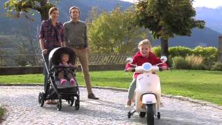 Akumuliatorinis motoroleris vaikams | Su atidaroma bagažine ir guminėmis padangomis | Vespa 12V | Peg Perego