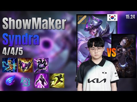 ShowMaker Mid Syndra vs Orianna lol KR solo rank Full Game 15.24 | 쇼메이커 신드라 vs 오리아나