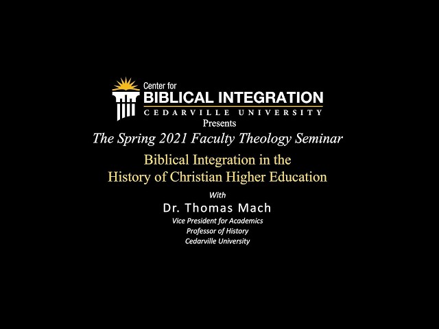 Thumbnail for video titled: Theology Seminar Session 12 — History of Higher Education
