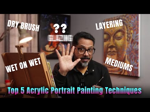 Top 5 Acrylic Portrait Painting Techniques you NEED to Try by Debojyoti Boruah