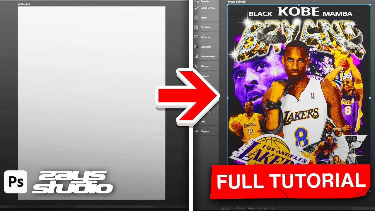 How To Create NBA Graphic Tees in Photoshop | Zay's Studio