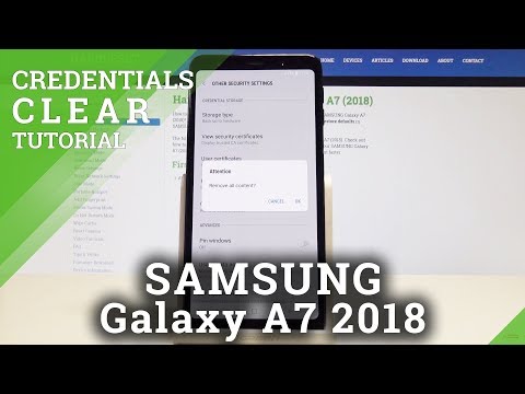 How to Clear Credentials in SAMSUNG Galaxy A7 (2018) - Remove Certificates