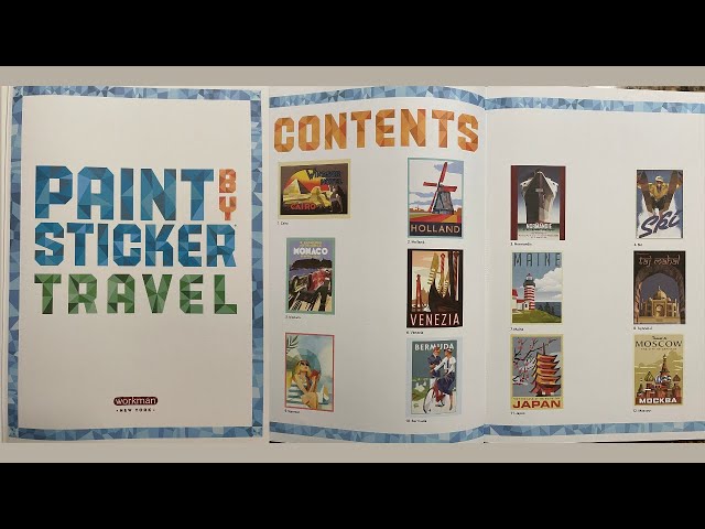 Vídeo relacionado con Paint by Sticker: Travel: Re-create 12 Vintage Posters One Sticker at a Time!