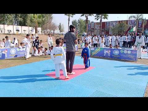 Hammad yellowbelt Taekwondo Punjab Level First Fight Won from Redbelt