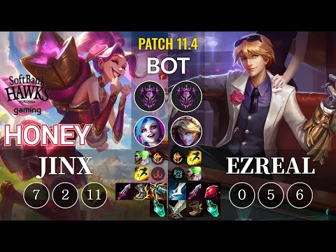 SHG Honey Jinx vs Ezreal Bot - KR Patch 11.4