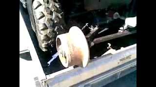 preview picture of video 'KiwiRail ATV Polaris On_Track Hi-Rail Railway Wheelsets (Trailered with Ute) - Alexandra NZ Mar 2012'