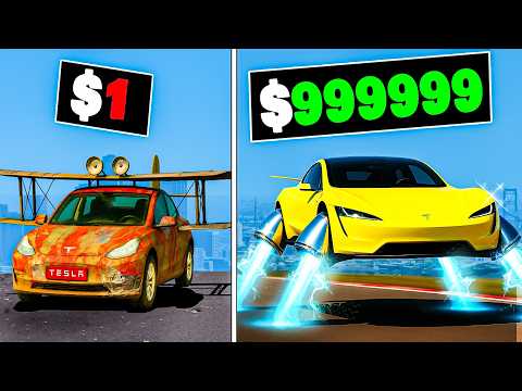 $1 to $1,000,000 Flying Tesla in GTA 5