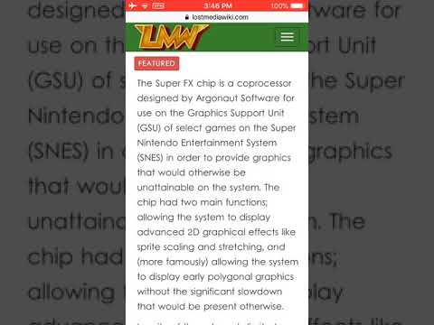 Super FX Chip Unreleased Video Game (1993 - 1995)