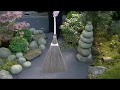 ASMR Sweeping the zen garden
